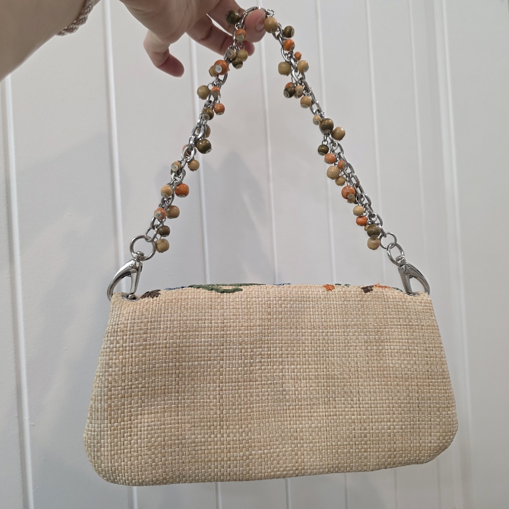 Rafe Beige Floral Embroidered Shoulder Bag - Picture 11 of 11